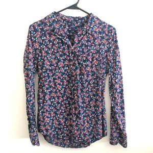 Gap Floral Long Sleeve Button Down
